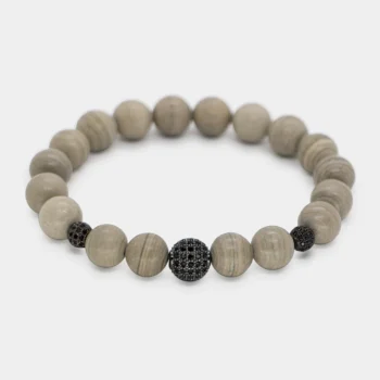 Boz Yəşəm (Jasper) Daşı Qolbaq