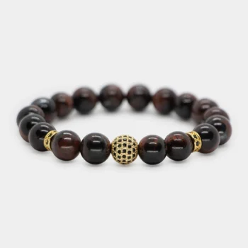 Qırmızı Pələng Gözü Daşı Qolbaq