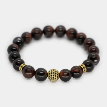 Qırmızı Pələng Gözü Daşı Qolbaq