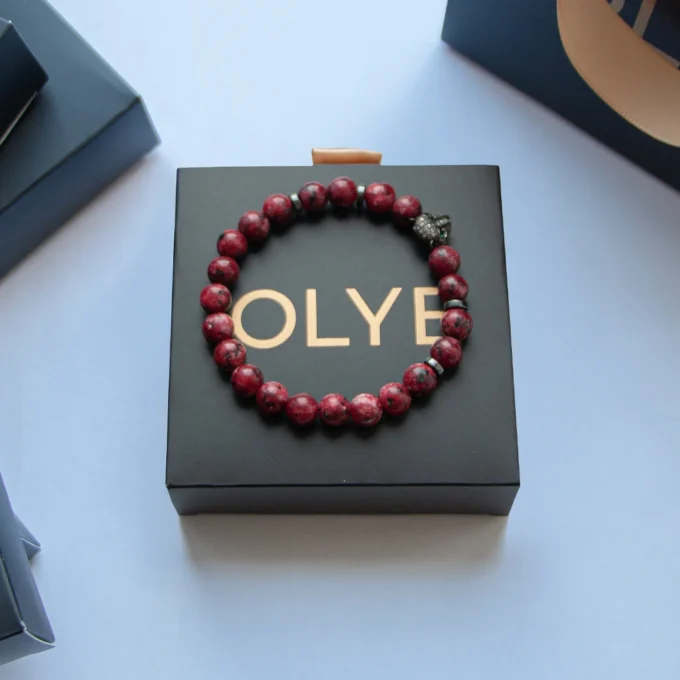Qırmızı Lal (Garnet) Daşı Qolbaq