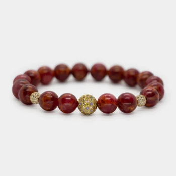 Qırmızı Yəşəm (Jasper) Daşı Qolbaq