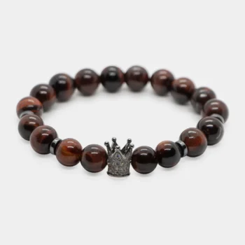 Qırmızı Pələng Gözü Daşı Qolbaq - II